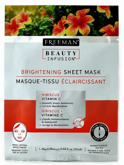 Тканинна маска освітлююча Гібіскус і Вітамін С 25 мл Freeman Brightening Hibiscus & Vitamin C Sheet Mask