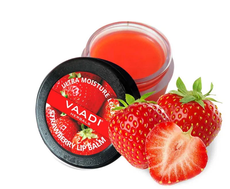 Бальзам для губ увлажняющий Клубника 6 г Vaadi Strawberry Lip Balm