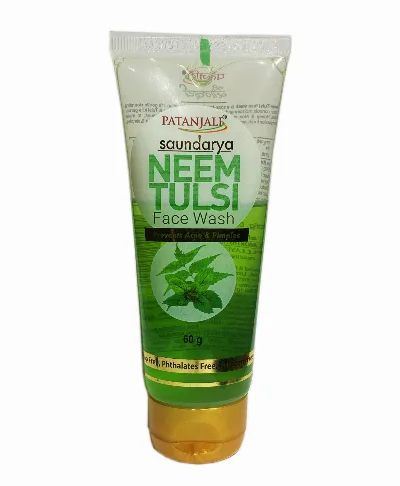 Гель для вмивання Саундарья Нім та Туласі 60 г Patanjali Saundarya Neem Tulsi Face Wash 60 g