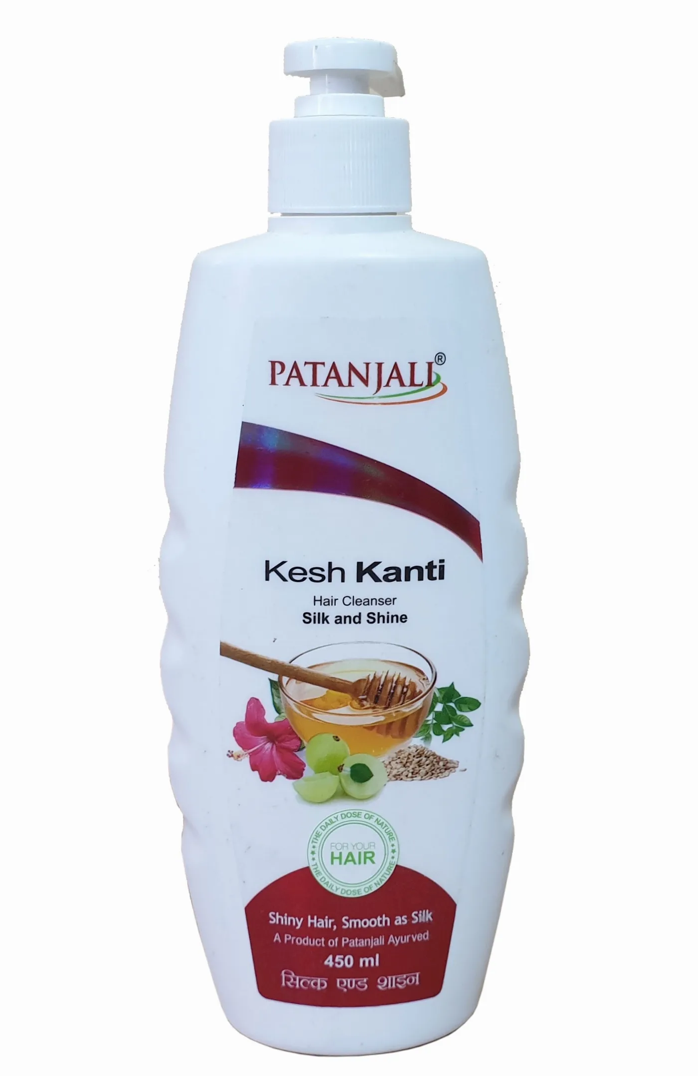 Шампунь Кеш Канті Шовк та Блиск 450 мл Patanjali Kesh Kanti Silk and Shine Shampoo 450 ml