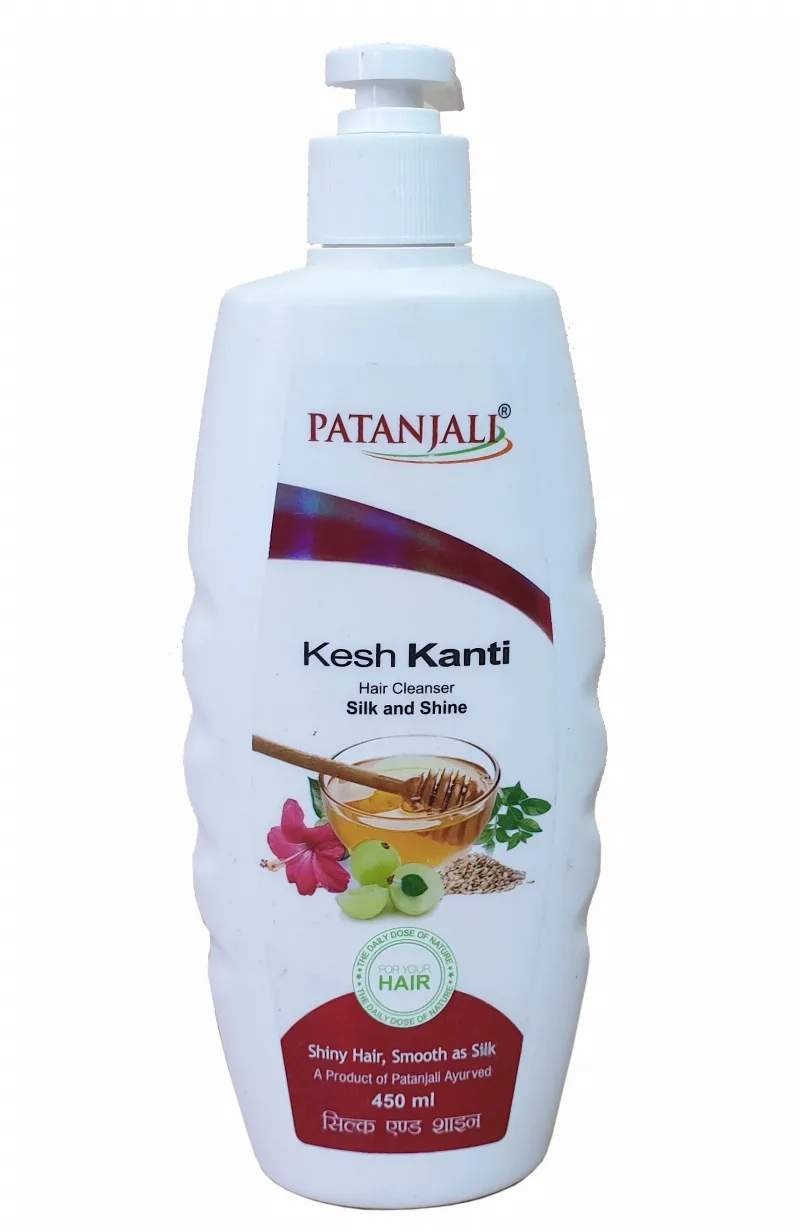 Шампунь Кеш Канті Шовк та Блиск 450 мл Patanjali Kesh Kanti Silk and Shine Shampoo 450 ml