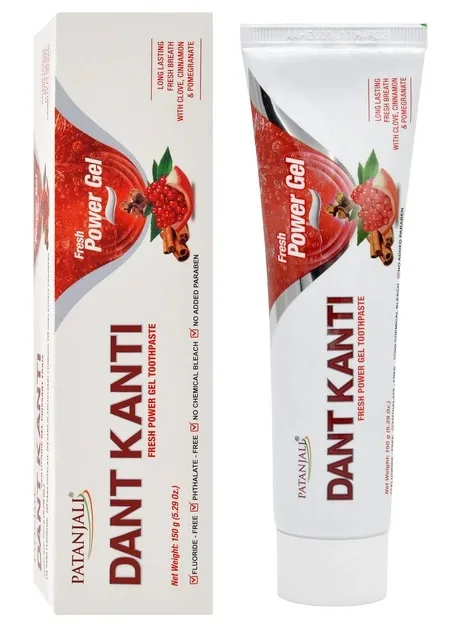 Зубна паста Дант Канті Сила свіжого гелю 150 г Patanjali Dant Kanti Fresh Power Gel