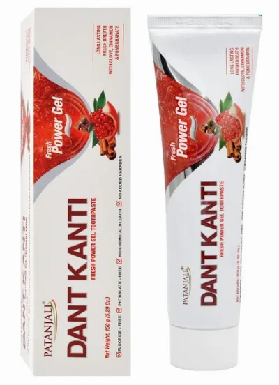 Зубная паста Дант Канти Сила свежего геля 150 г Patanjali Dant Kanti Fresh Power Gel