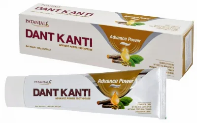 Зубна паста Дант Канті Поліпшена сила 150 г Patanjali Dant Kanti Advance Power Toothpaste