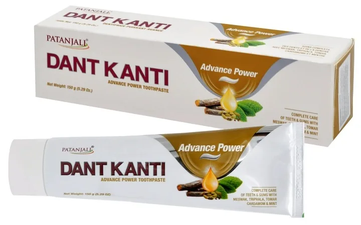 Зубна паста Дант Канті Поліпшена сила 150 г Patanjali Dant Kanti Advance Power Toothpaste