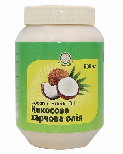Олія кокосова харчова 500 мл Golden Chakra Coconut Edible Oil