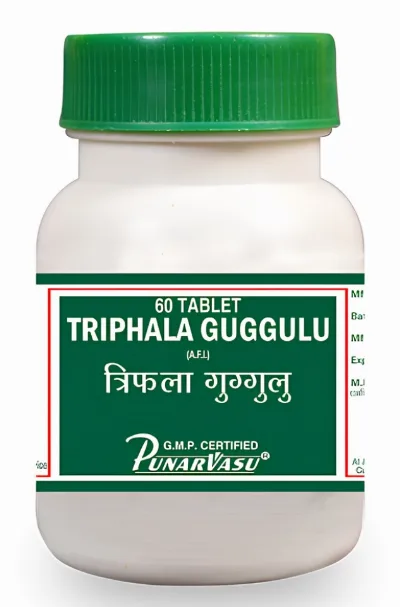 Тріфала гуггул 60 табл Punarvasu Triphala Guggulu