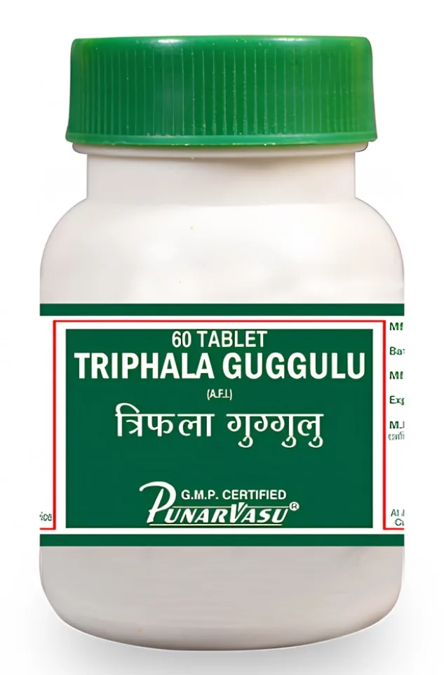 Тріфала гуггул 60 табл Punarvasu Triphala Guggulu