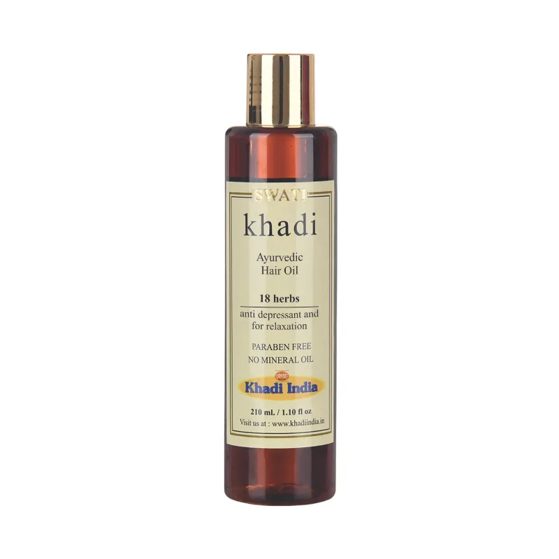 Олія для волосся аюрведична 18 трав 210 мл Khadi Swati Ayurvedic Hair Oil 18 Herbs
