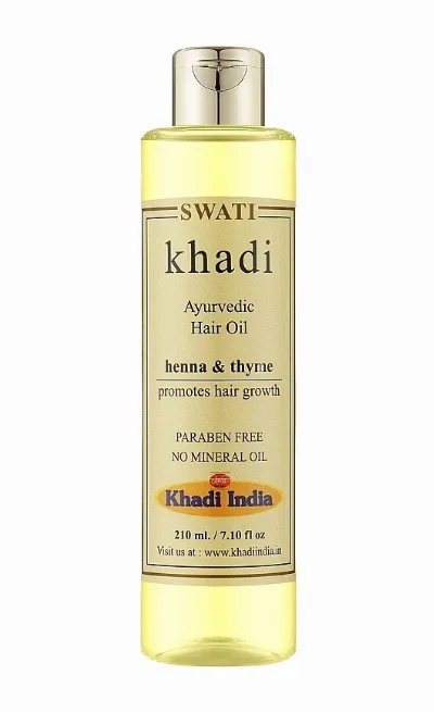 Аюрведична олія для росту волосся Хна та чебрець 210 мл Khadi Swati Ayurvedic Hair Oil Henna & Thyme