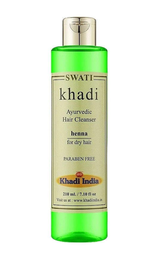 Аюрведичний засіб для відновлення та очищення волосся Хна 210 мл Khadi Swati Ayurvedic Hair Cleanser Henna