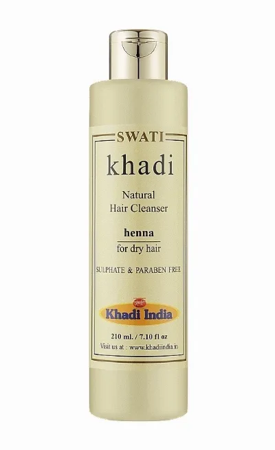 Натуральний шампунь-кондиціонер для сухого волосся 210 мл Khadi Swati Herbal Hair Cleanser Henna