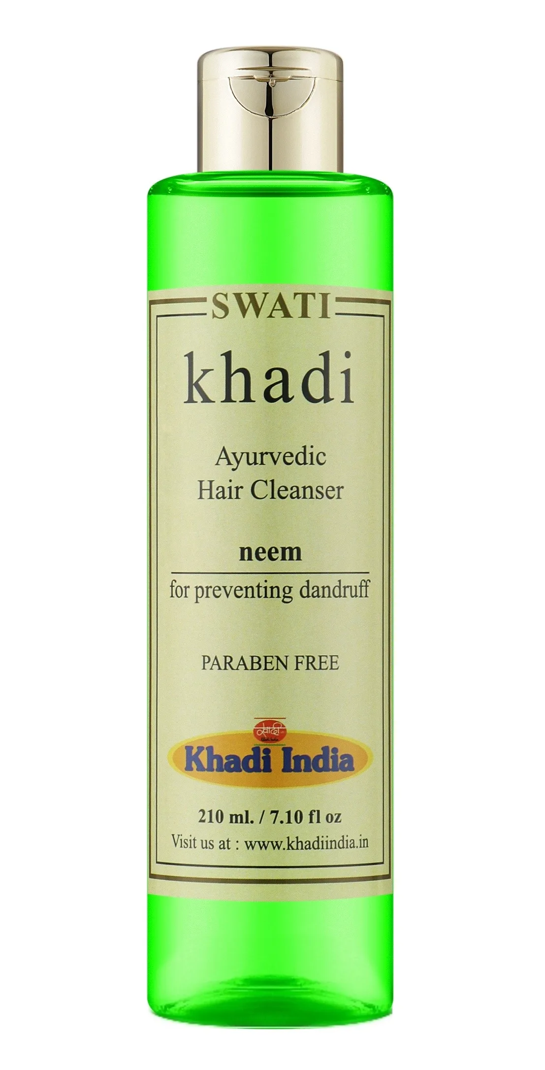 Аюрведичний очищувальний засіб для волосся від лупи Ним 210 мл Khadi Swati Ayurvedic Hair Cleanser Neem