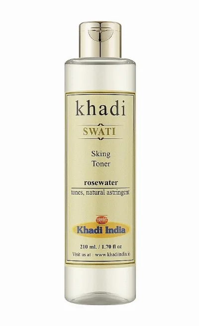 Тонізуючий засіб для шкіри Рожева вода 210 мл Khadi Swati Natural Skin Toner Rosewater