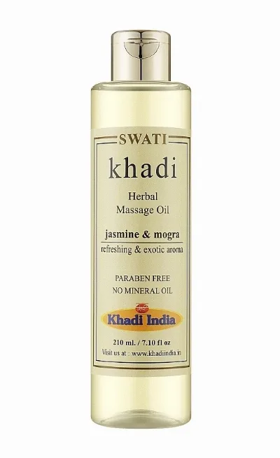 Трав'яна олія масажна Жасмин та могра 210 мл Khadi Swati Herbal Massage Oil Jasmine & Mogra