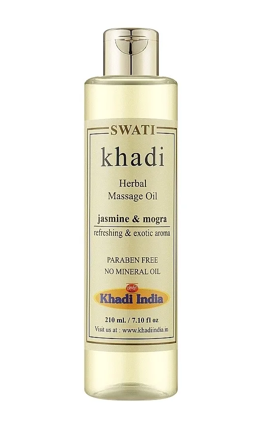Трав'яна олія масажна Жасмин та могра 210 мл Khadi Swati Herbal Massage Oil Jasmine & Mogra