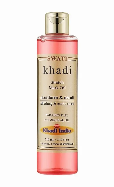 Масло от растяжек мандарин и нероли 210 мл Khadi Swati Herbal Stretch Mark Oil Mandarin & Neroli