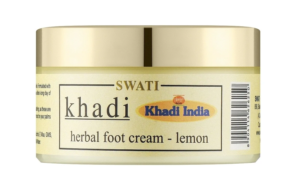 Трав'яний крем для ніг Лимон 50 г Khadi Swati Herbal Foot Cream Lemon