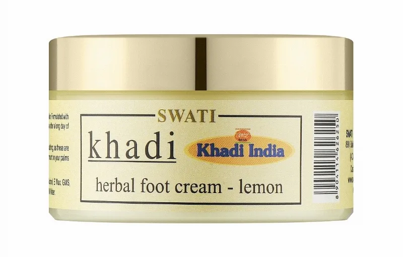 Трав'яний крем для ніг Лимон 50 г Khadi Swati Herbal Foot Cream Lemon