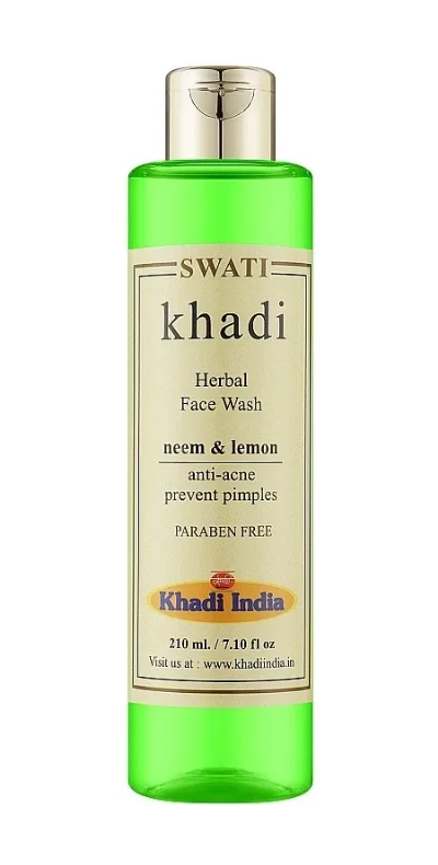 Засіб для вмивання Ним та лимон 210 мл Khadi Swati Herbal Facewash Neem & Lemon