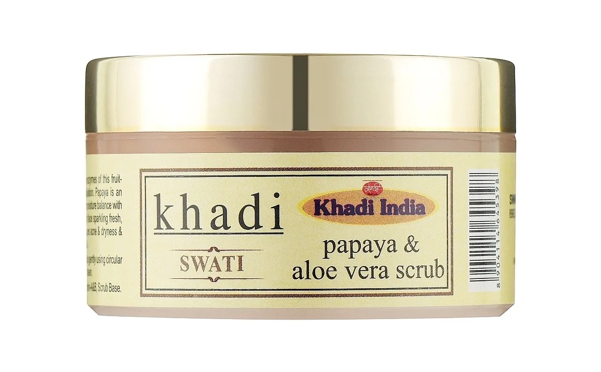 Скраб для обличчя з папайї та алое вера 50 мл Khadi Swati Papaya And Aloevera Face Scrub