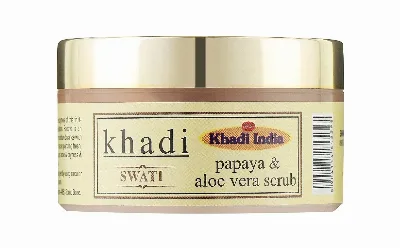 Скраб для обличчя з папайї та алое вера 50 мл Khadi Swati Papaya And Aloevera Face Scrub