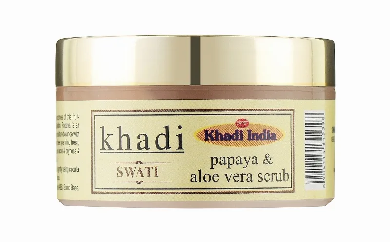 Скраб для лица из папайи и алоэ вера 50 мл Khadi Swati Papaya And Aloevera Face Scrub