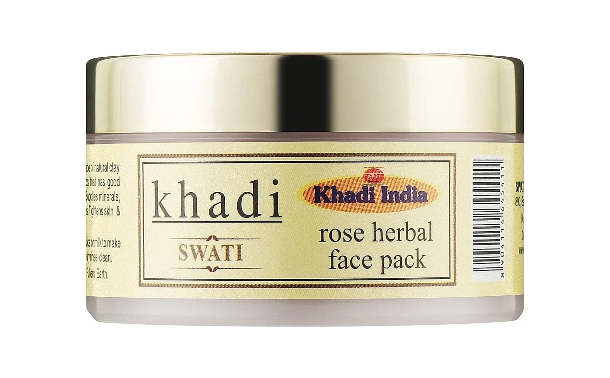 Маска для обличчя трав'яна з трояндою 50 г Khadi Swati Rose Herbal Face Pack