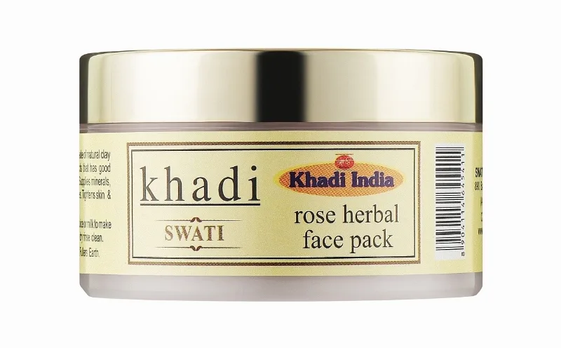 Маска для обличчя трав'яна з трояндою 50 г Khadi Swati Rose Herbal Face Pack