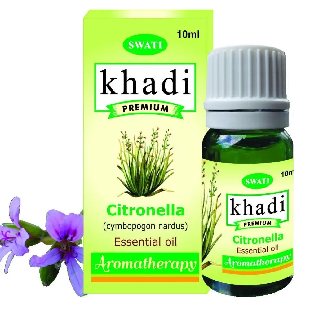 Ефірна олія Цитронелла 10 мл Khadi Swati Premium Essential Oil Citronella