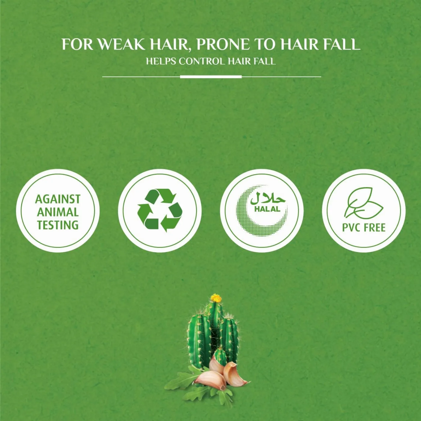 Шампунь проти випадіння волосся з диким кактусом 400 мл Dabur Vatika Hair Fall Control Shampoo 400ml