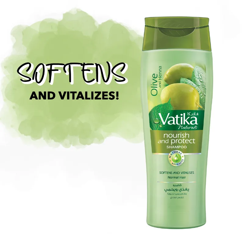 Шампунь живильний 400 мл Dabur Vatika Nourish and Protect Shampoo 400ml