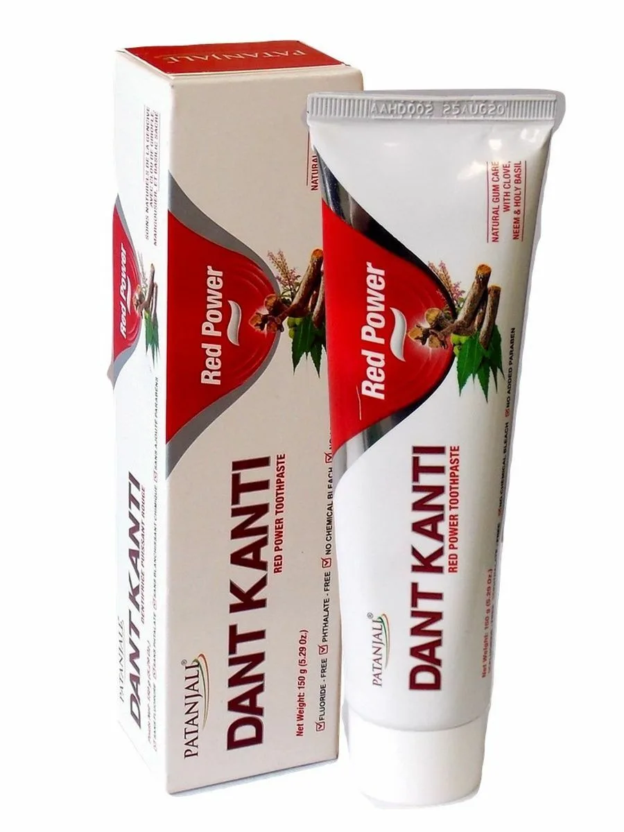 Зубна паста Дант Канті Ред Павер 150 г Patanjali Dant Kanti Red Power Toothpaste