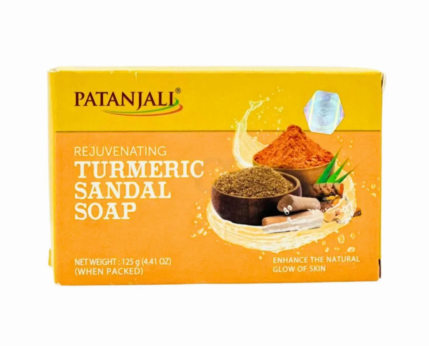 Мило омолоджуюче з Сандалом та Куркумою 125 г Patanjali Turmeric Sandal Soap