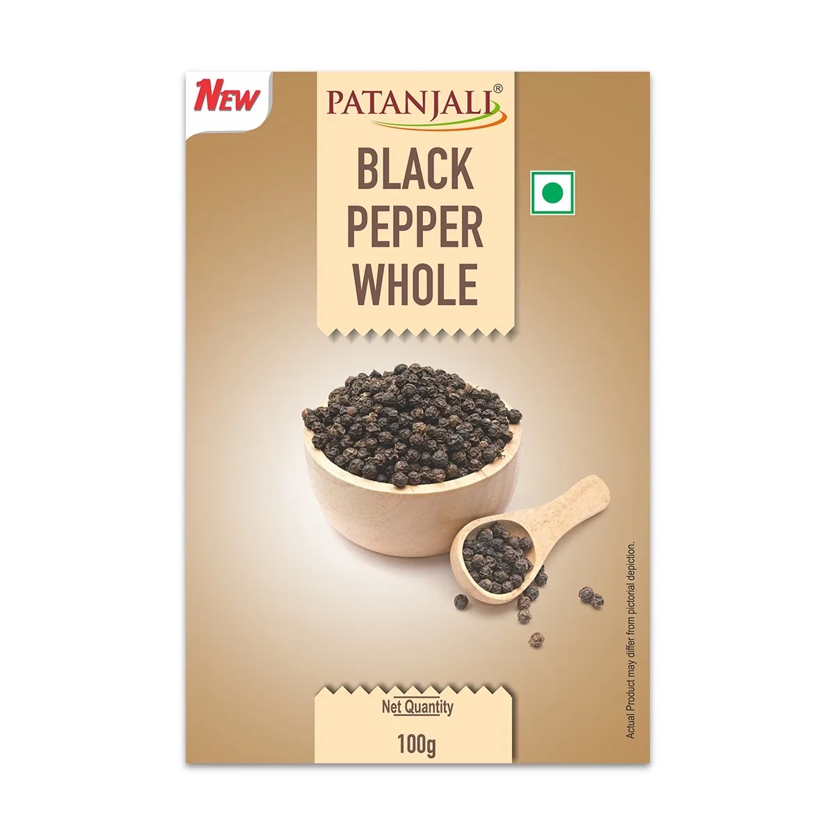 Перец чорний горошок 100 г Patanjali Black Pepper Whole
