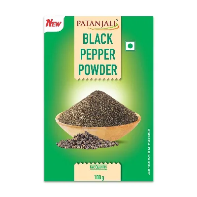 Перец чорний мелений 100 г Patanjali Black Pepper Powder