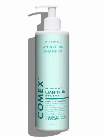 Натуральний шампунь проти лупи 500 мл Comex Ayurvedic Shampoo