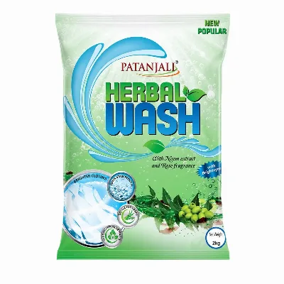 Пральний порошок універсальний з Німом і ароматом троянди 2 кг Patanjali Herbal Wash Detergent Powder 2 kg