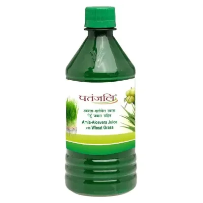 Сік Амла-Алое Вера з паростками пшениці 500 мл Patanjali Amla-Aloevera With Wheatgrass Juice