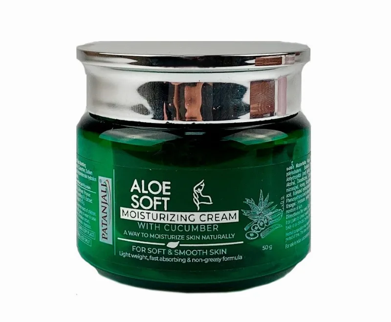 Крем легкий зволожуючий Алое Вера 50 г Patanjali Aloe Soft Moisturizing Cream