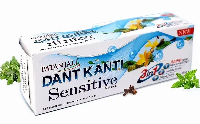 Зубна паста Дант Канті для чутливих зубів 50 г Patanjali Dant Kanti Sensitive Toothpaste