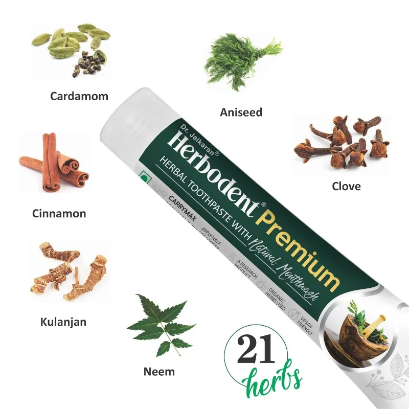 Зубна паста Хербодент Преміум Jaikaran Herbodent Premium Herbal Tothpaste