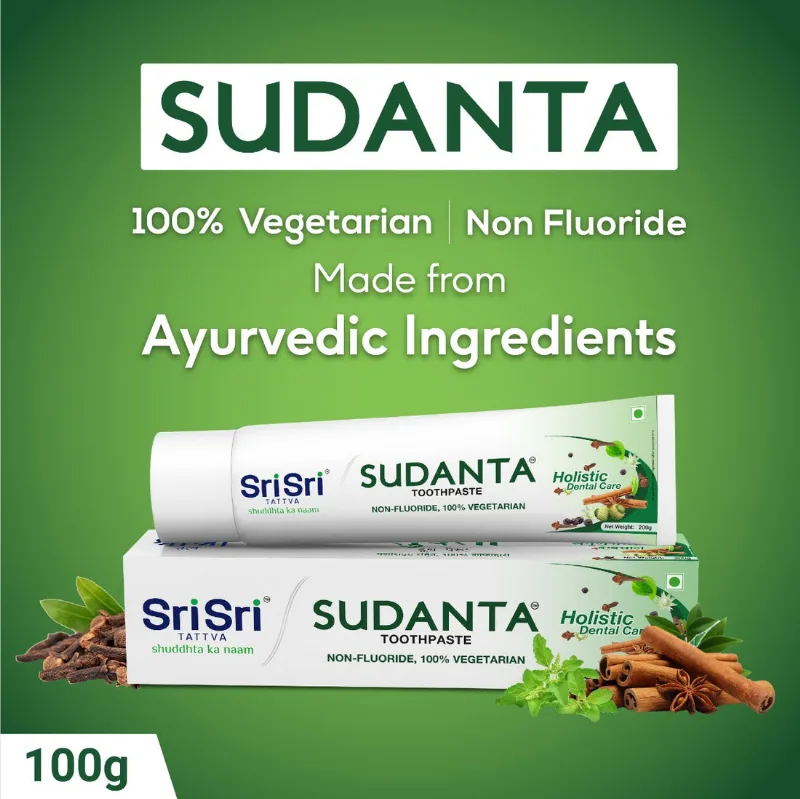 Зубная паста Суданта 100 г + щетка Sri Sri Ayurveda Sudanta Toothpaste