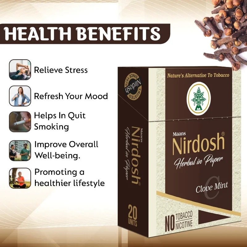 Нірдош Гвоздика М’ята 20 шт Maans Nordosh Herbal Smoke Clove Mint