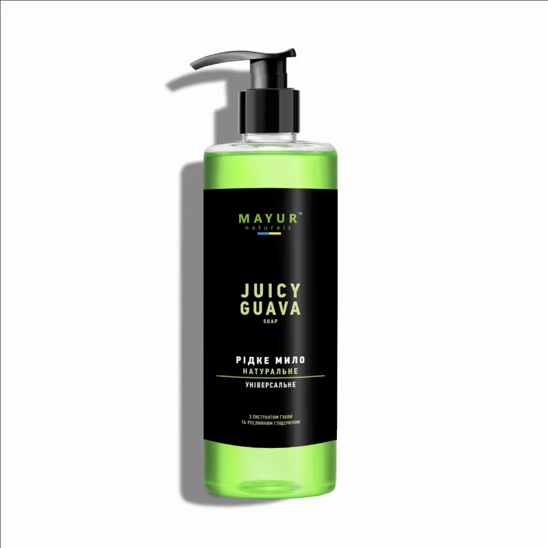 Натуральне косметичне мило «Гуава» 500 мл Mayur Guava Liquid Soap 500 ml