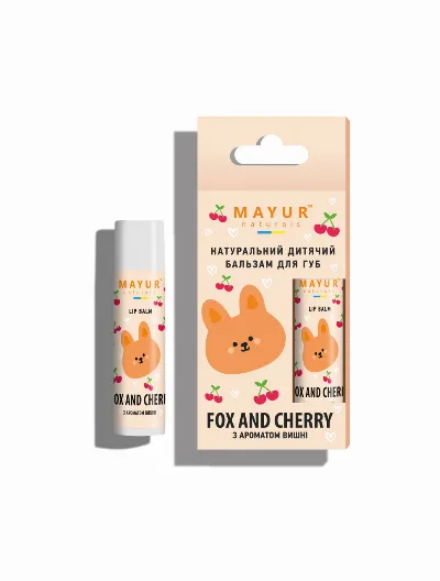 Бальзам для губ детский Fox and Cherry 5 г Mayur Fox and Cherry Lip Balm