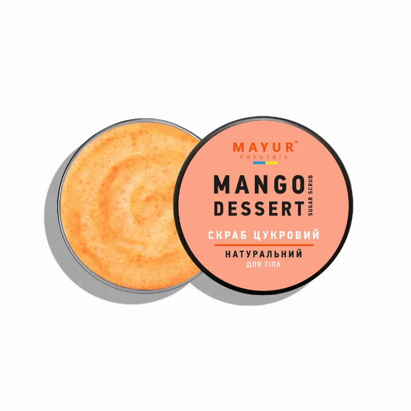 Скраб для тіла цукровий Манговий Десерт 250 мл Mayur Mango Dessert Body Scrub