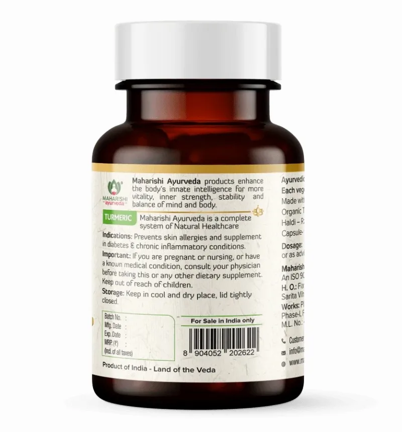 Куркума органічна 60 капс Maharishi Ayurveda Organic Turmeric