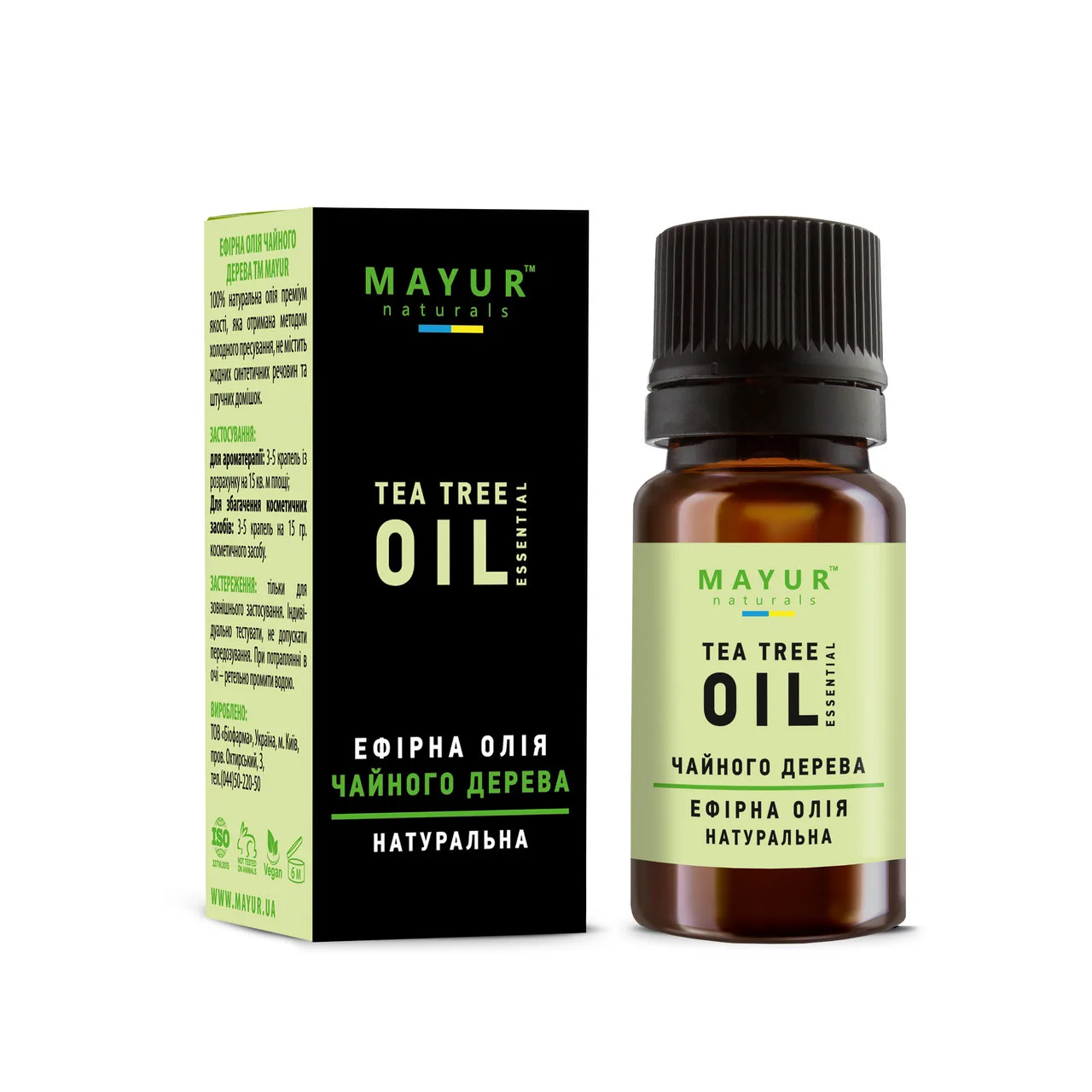 Ефірна олія чайного дерева 10 мл Mayur Tea Tree Essential Oil