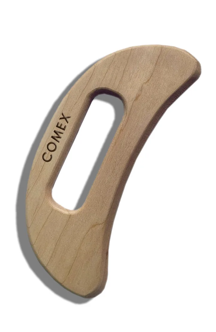 Косметический шкребок для тела, клён с покрытием Лазурь Comex Maple Body Scraper